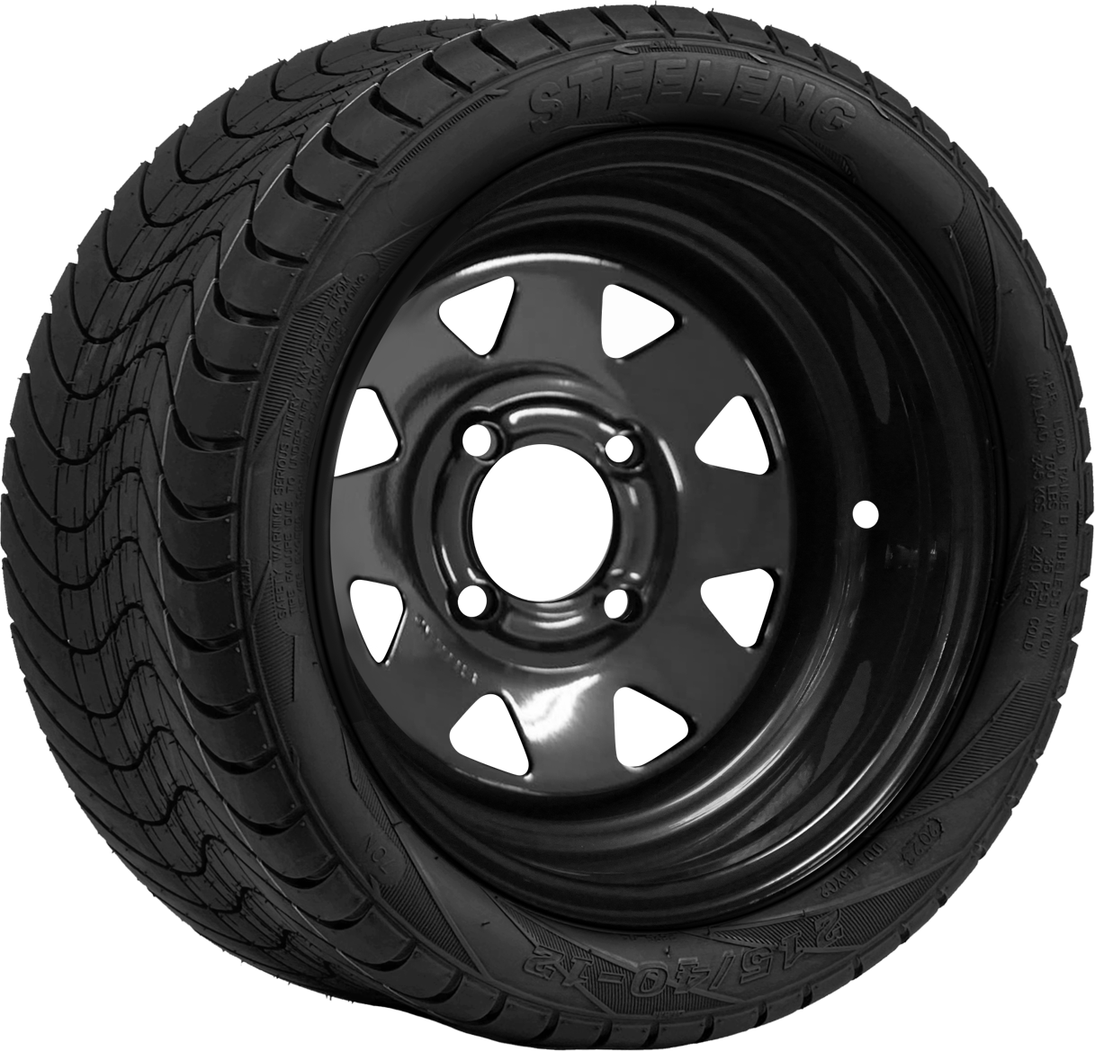 Assembly - 12" STEEL WHEEL BLACK / 215/40-12" LOW PRO TIRE