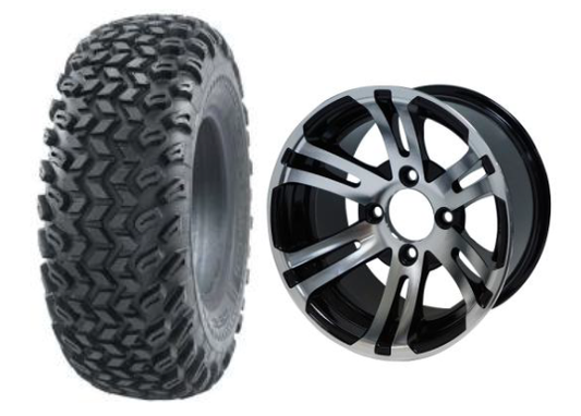 Assembly - 10" BULLDOG-MACHINED/BLACK /  10" TIRE-22"x11"-10" AT TIRE