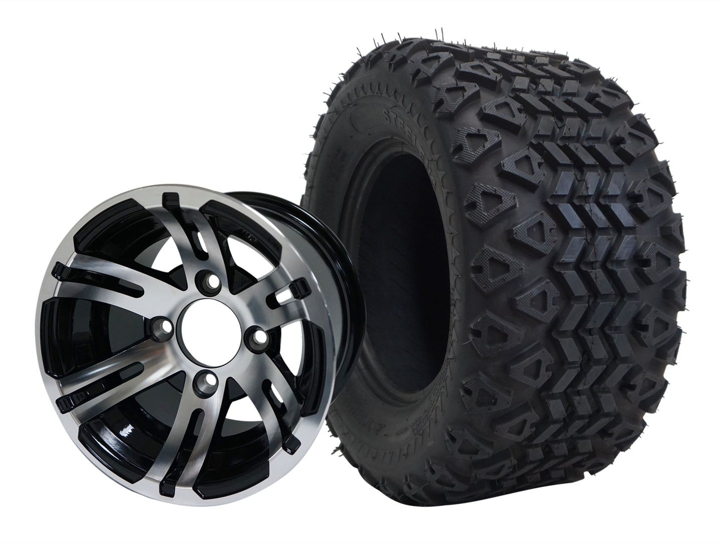 Assembly - 10" BULLDOG-MACHINED/BLACK /  10" TIRE-20"x10"-10" AT TIRE