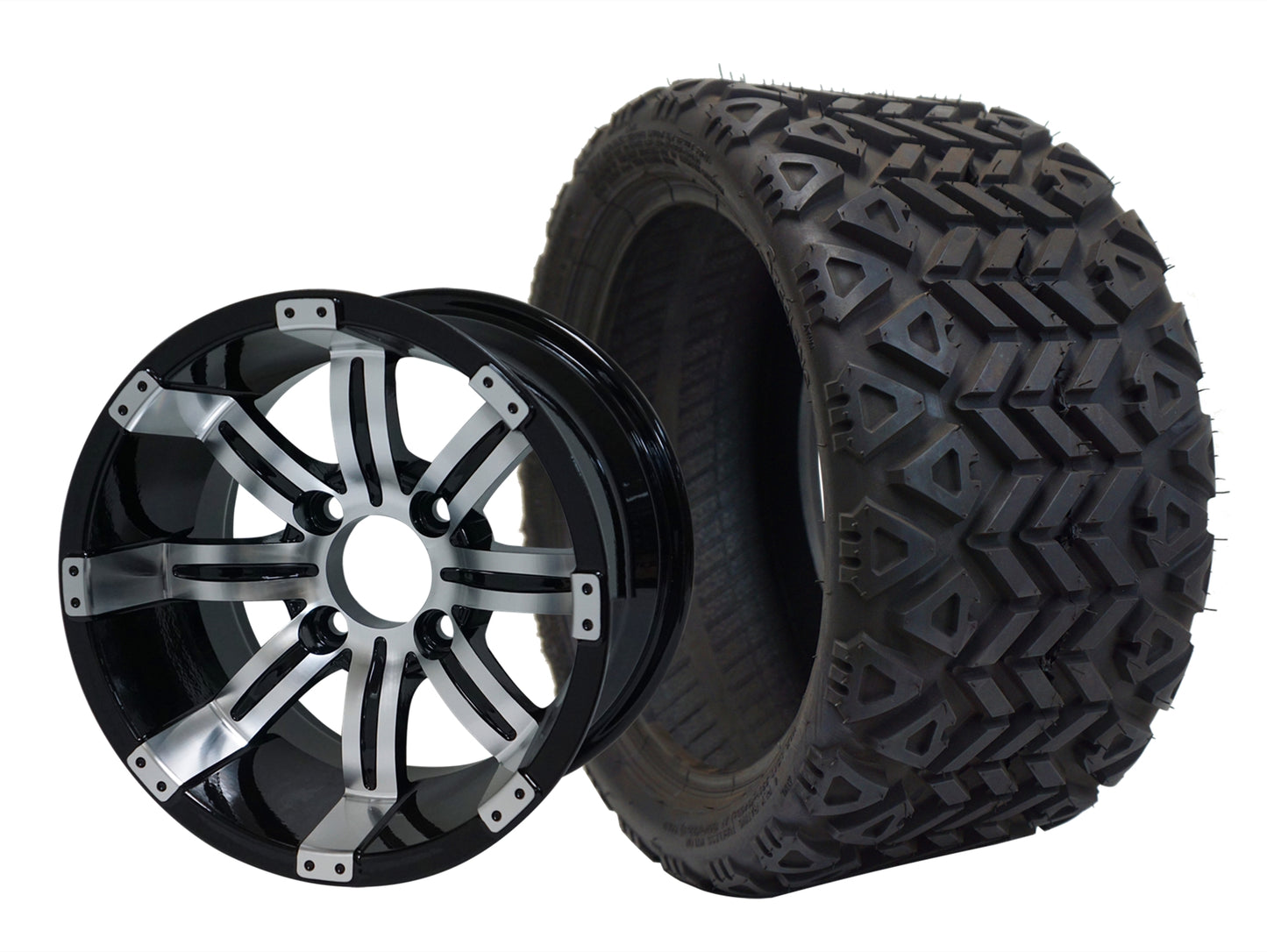 Assembly - 12" TEMPEST-MACHINED/BLACK / 12" TIRE-20"x10"-12" AT TIRE