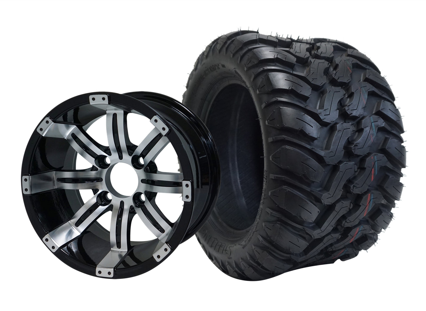 Assembly - 12" TEMPEST-MACHINED/BLACK / 12" TIRE-22"x11"-12" MUD TERRAIN TIRE