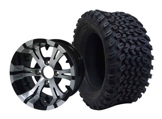 Assembly - 12" VAMPIRE-MACHINED/BLACK / 12" TIRE-23"x10.5"-12" AT TIRE