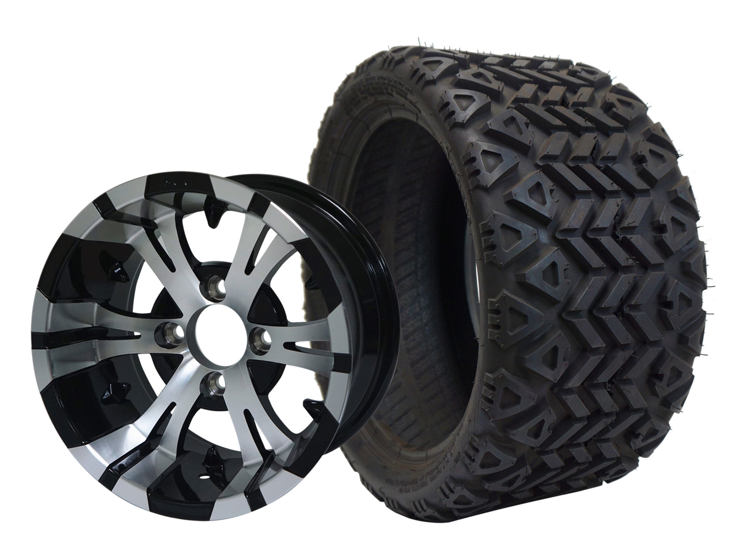 Assembly - 12" VAMPIRE-MACHINED/BLACK / 12" TIRE-20"x10"-12" AT TIRE