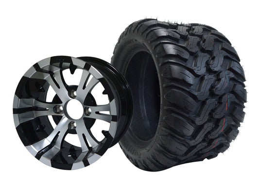 Assembly - 12" VAMPIRE-MACHINED/BLACK / 12" TIRE-22"x11"-12" MUD TERRAIN TIRE